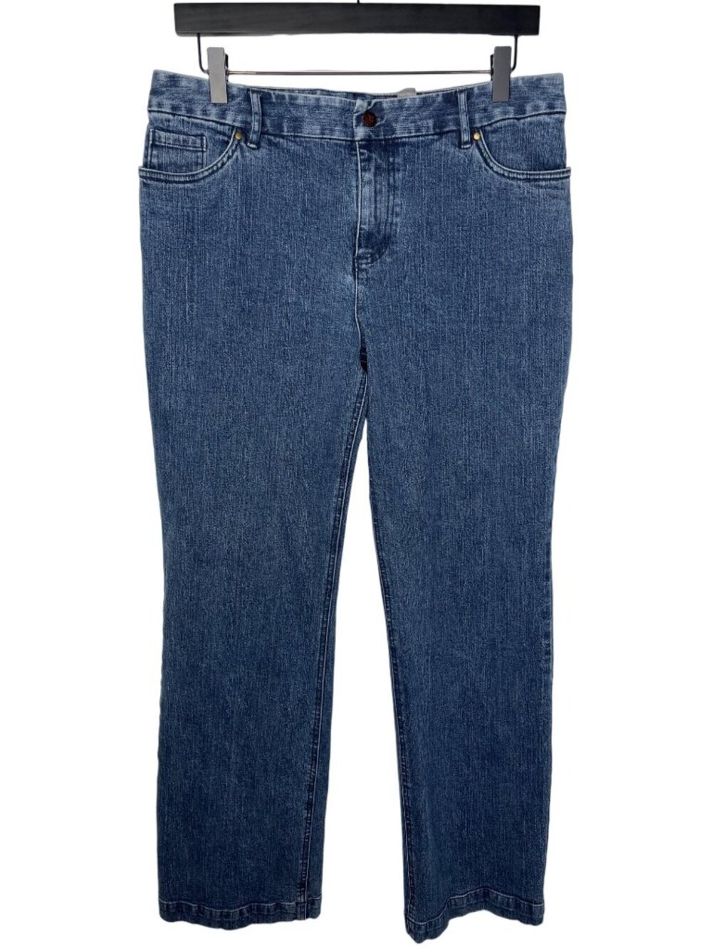 Kate Hill Jeans Womens 10 High Rise Wide Leg Blue Stretch Denim 90s Y2K